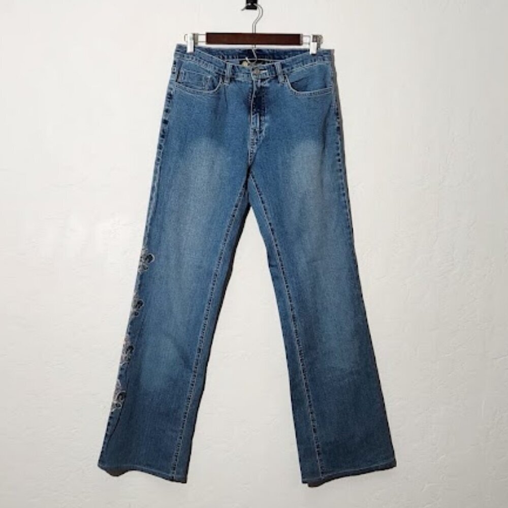 Christine Alexander Women's Rhinestone Embellish Bootcut Jeans in size 6